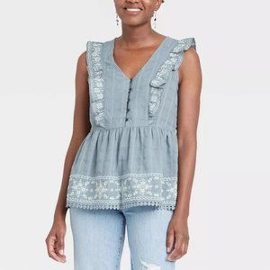 Knox rose blue blouse size M!
